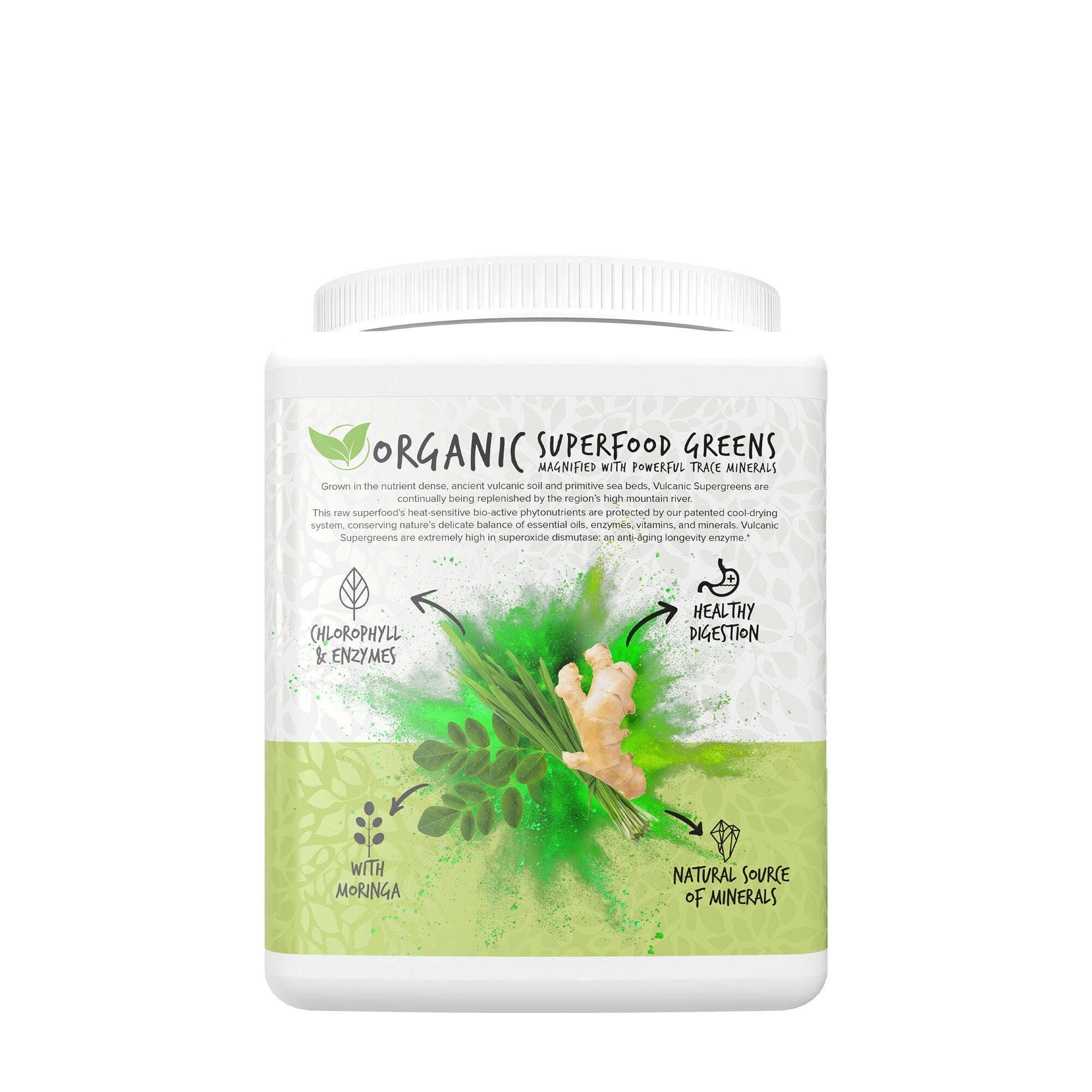 Vulcanic Supergreens - Unflavored - 15.8 oz. (90 Servings)